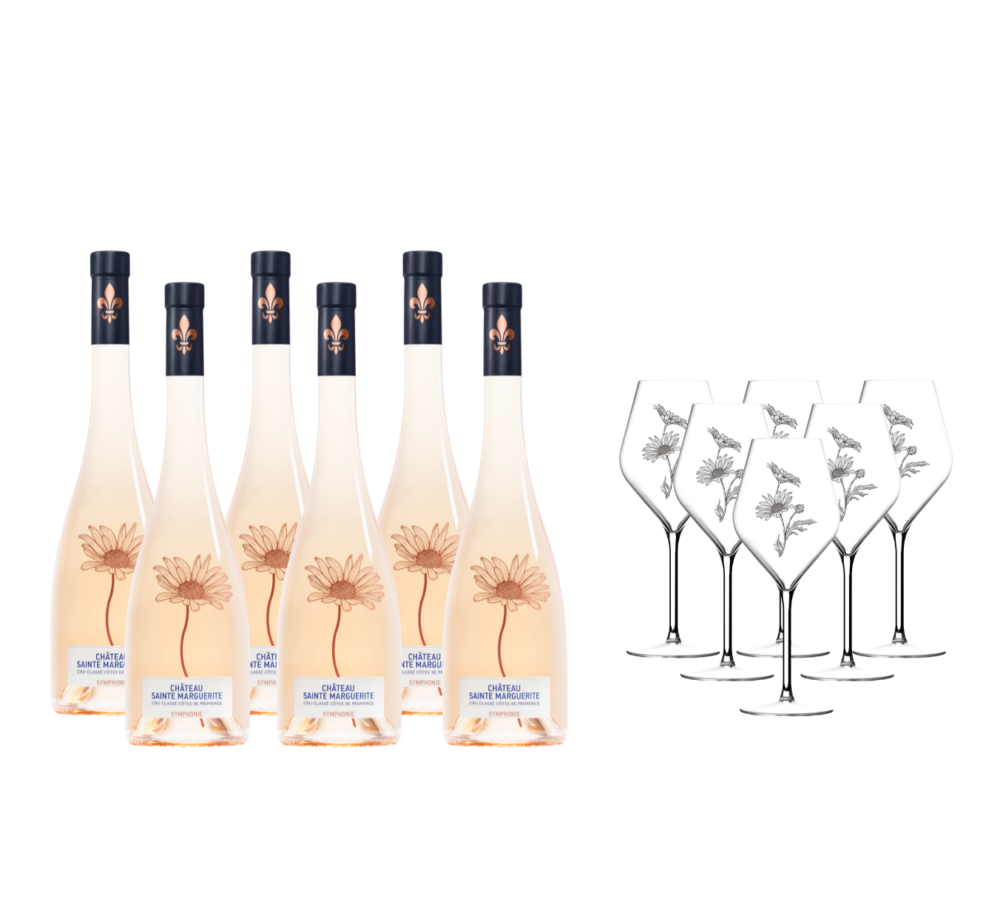 Coffret Symphonie Rosé 2024 + Verres en verre